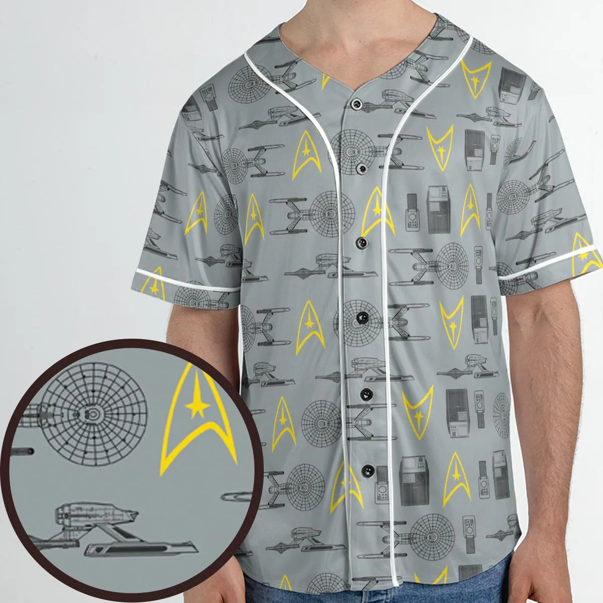 S.T Shipyard Star Trek Unisex Baseball Jersey