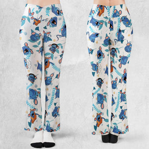 Cute Tutter Bear in the Big Blue House Flare Leggings
