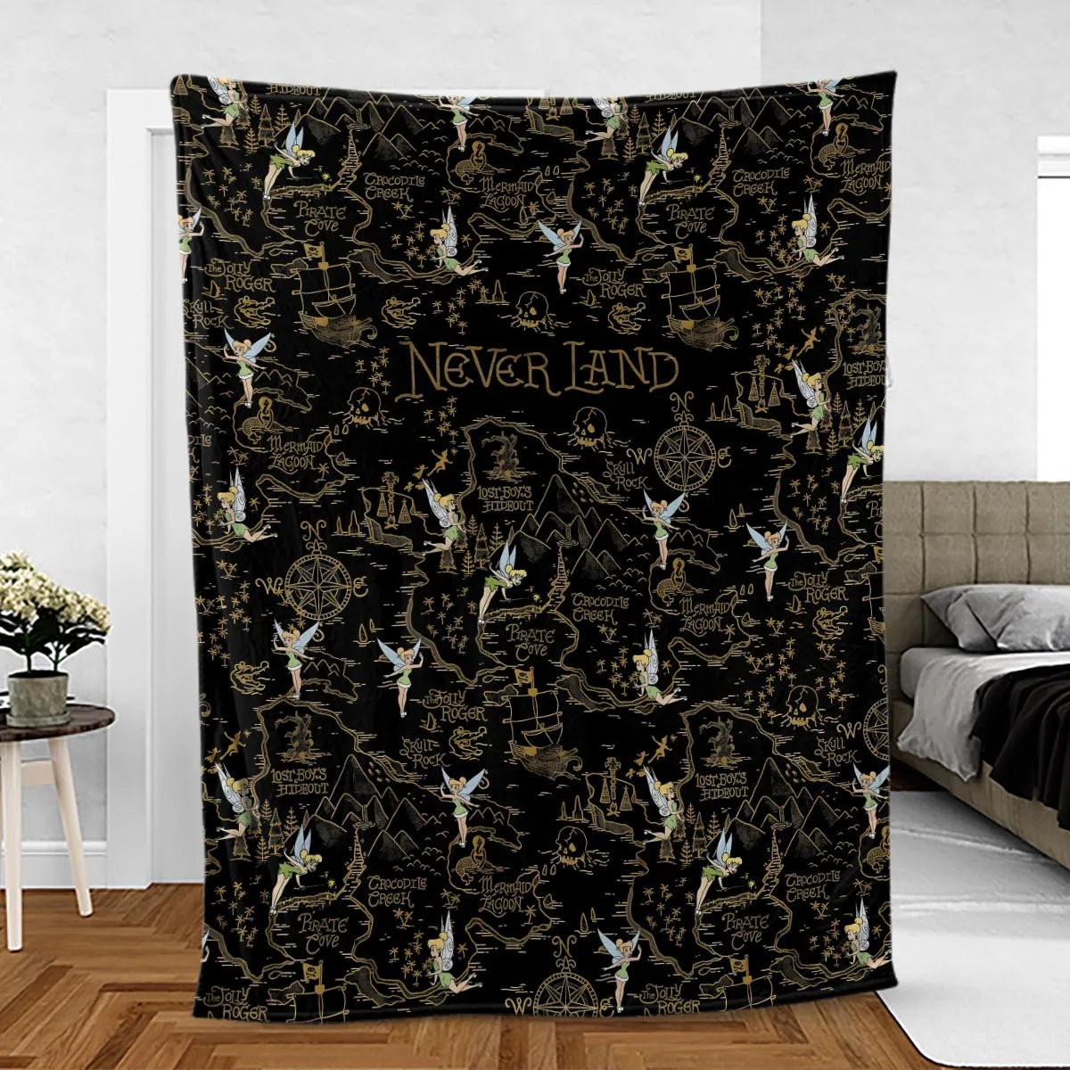 Finding Neverland Tinker Bell Fleece Blanket