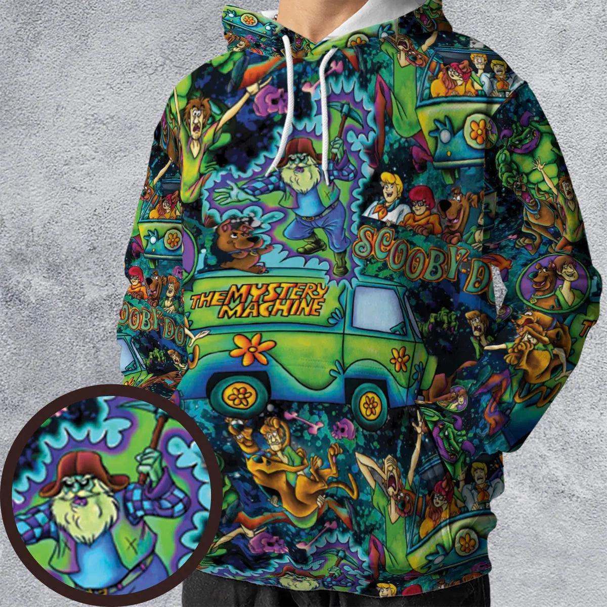 Monsters Mayhem and The Mystery Machine Scooby Doo All-over Print Hoodie