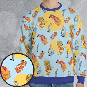 Help!... It's the Hair Bear Bunch! All-over Print Sweatshirt