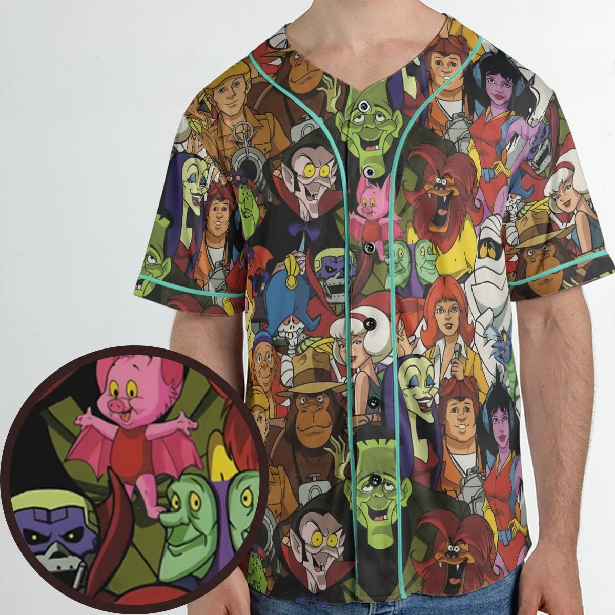 Frightfully Funny Ghostbusters Groovie Goolies Unisex Baseball Jersey