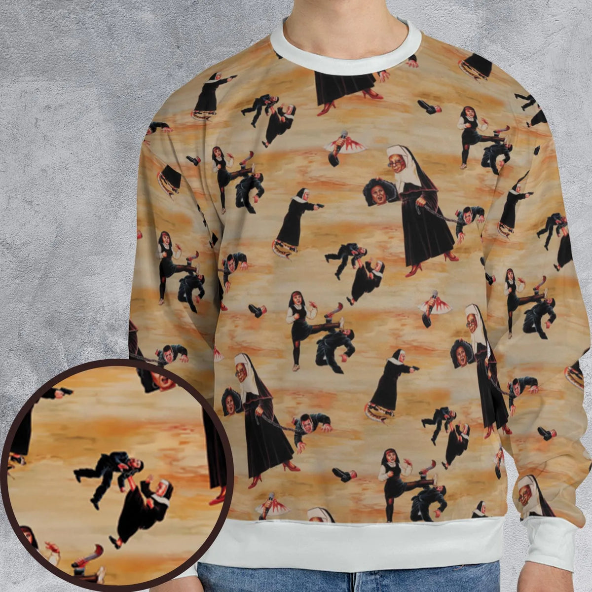 Bless You Sister Act All-over Print Sweatshirt
