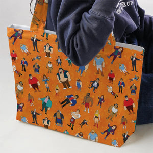 80s Hulk Rock 'n' Wrestling Characters Large Tote Bag