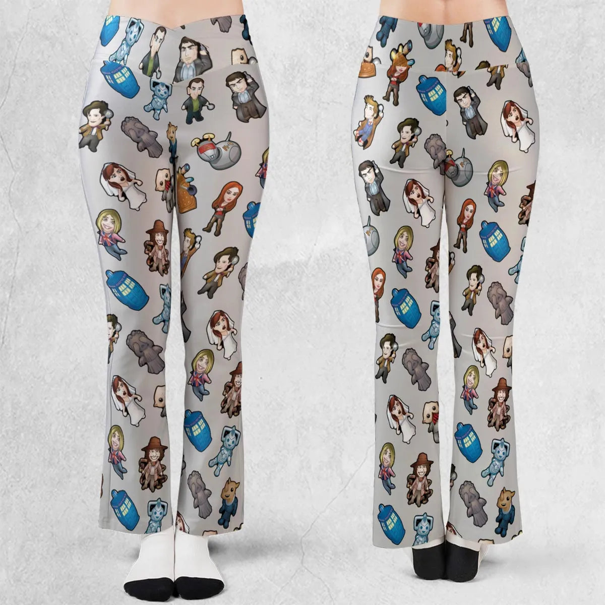 Cartoon Who Doctor Who Flare Leggings