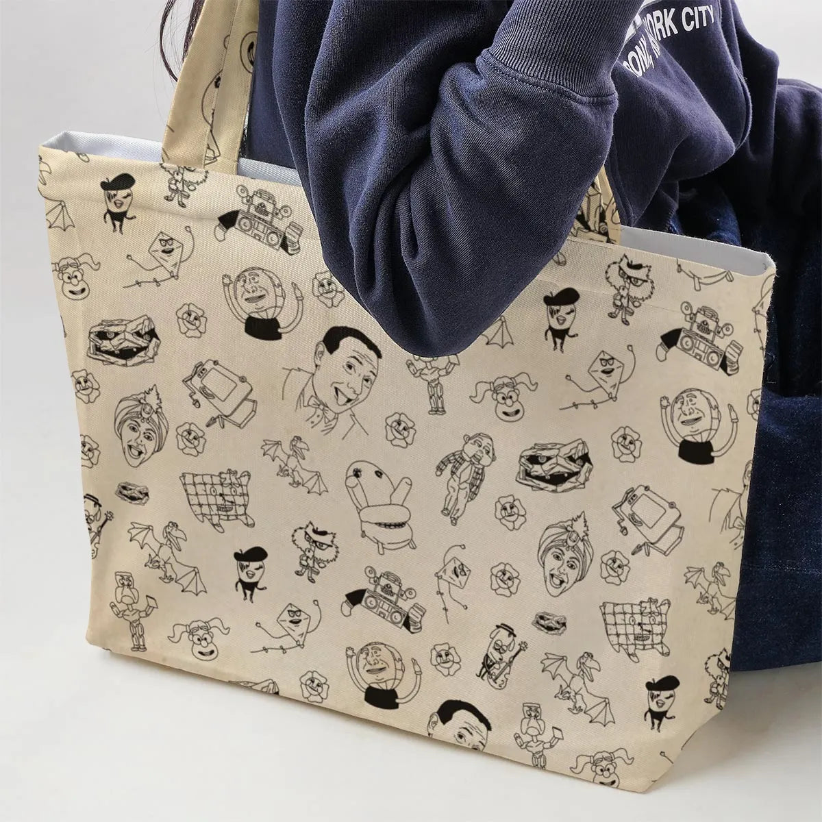 Pee-Wee's Playhouse Characters Large Tote Bag
