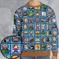 Mario Pixel Super Mario Pattern All-over Print Sweatshirt