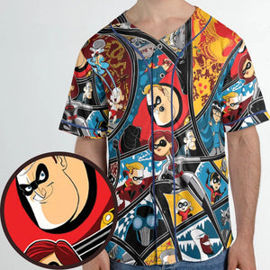 The Incredibles cartoon Unisex Baseball Jersey