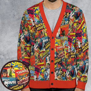 Superhero Comic Book Cardigan