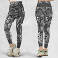 Horror Movie Assemblage Ghostface Xenomorph Pinhead Freddy Michael Myers Legging