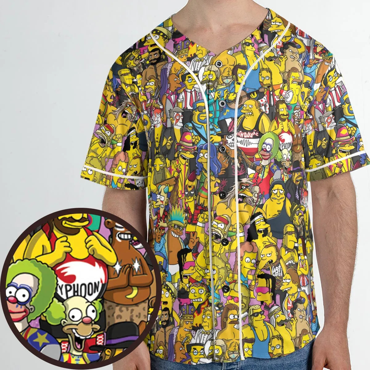 WWF Simpsons Unisex Baseball Jersey