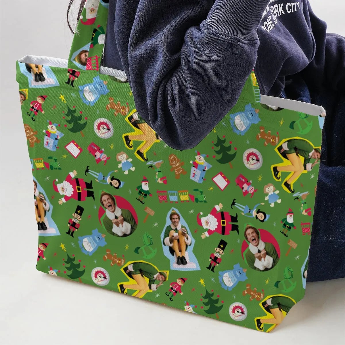 Santa Know Him Elf Large Tote Bag