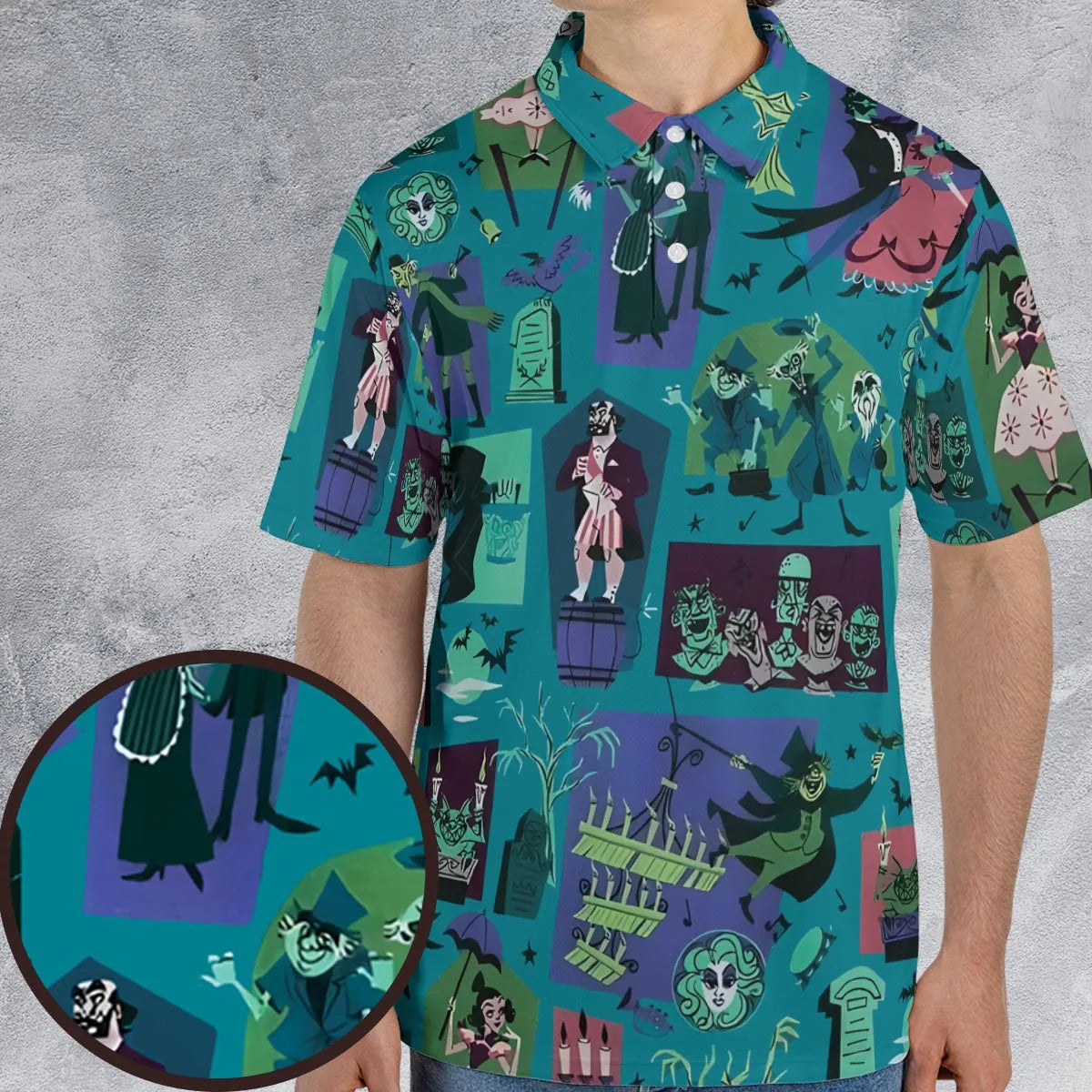 Haunted Chic Haunted Mansion AOP Men/Women Polo Shirt