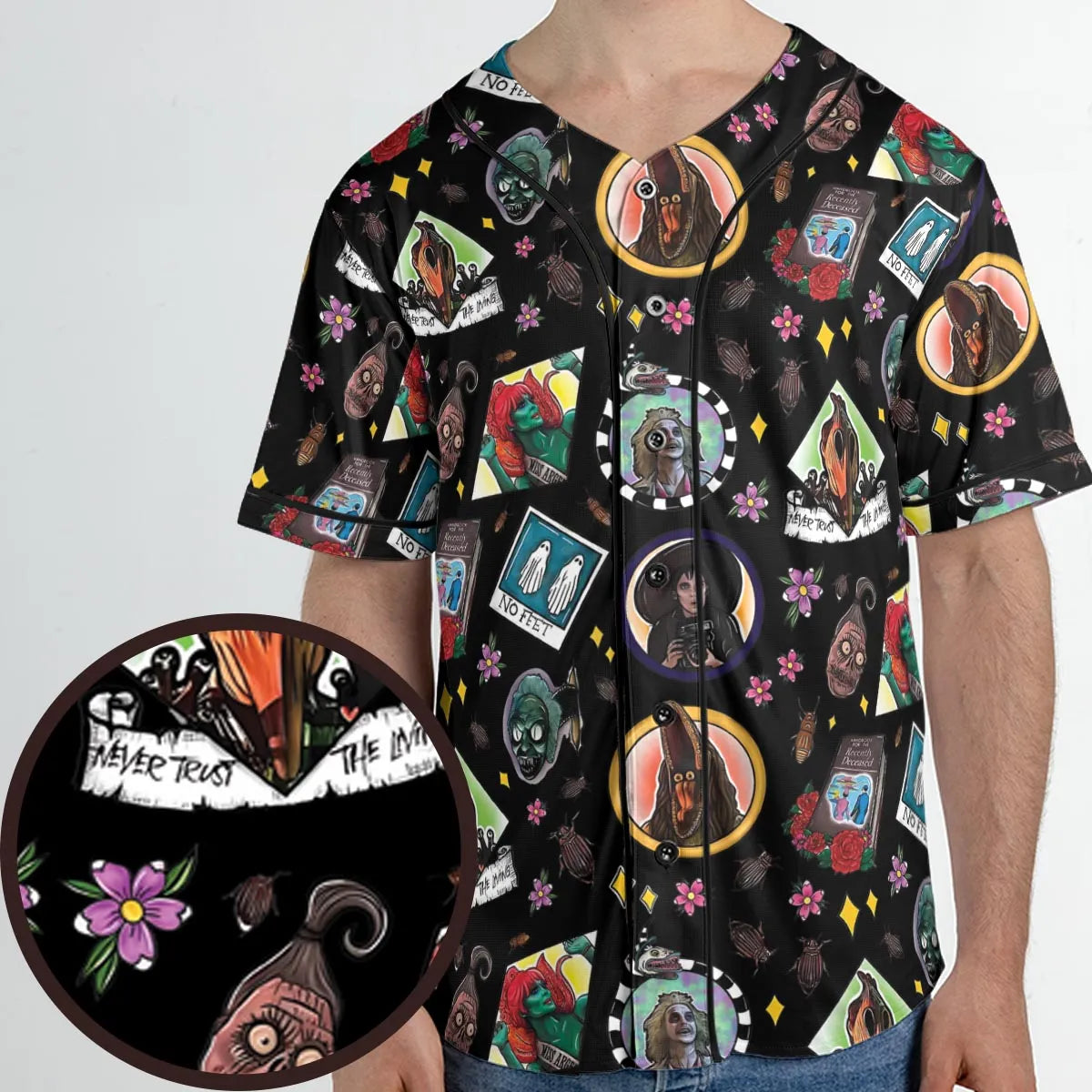 Showtime Beetlejuice Themed Unisex Baseball Jersey