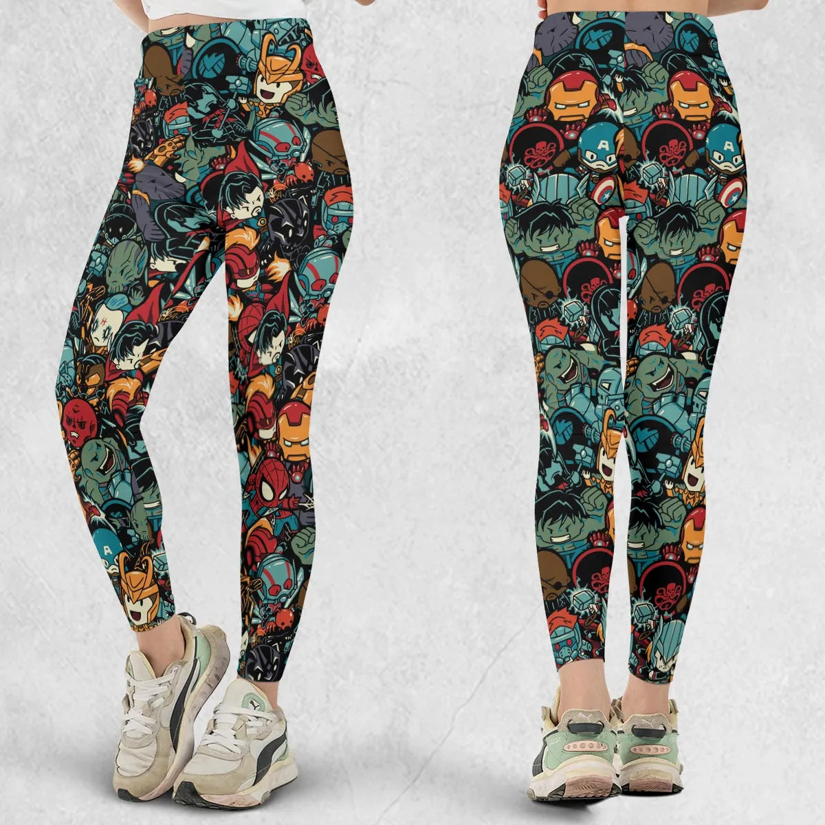 Marvelous Chibi Characters Pattern Legging