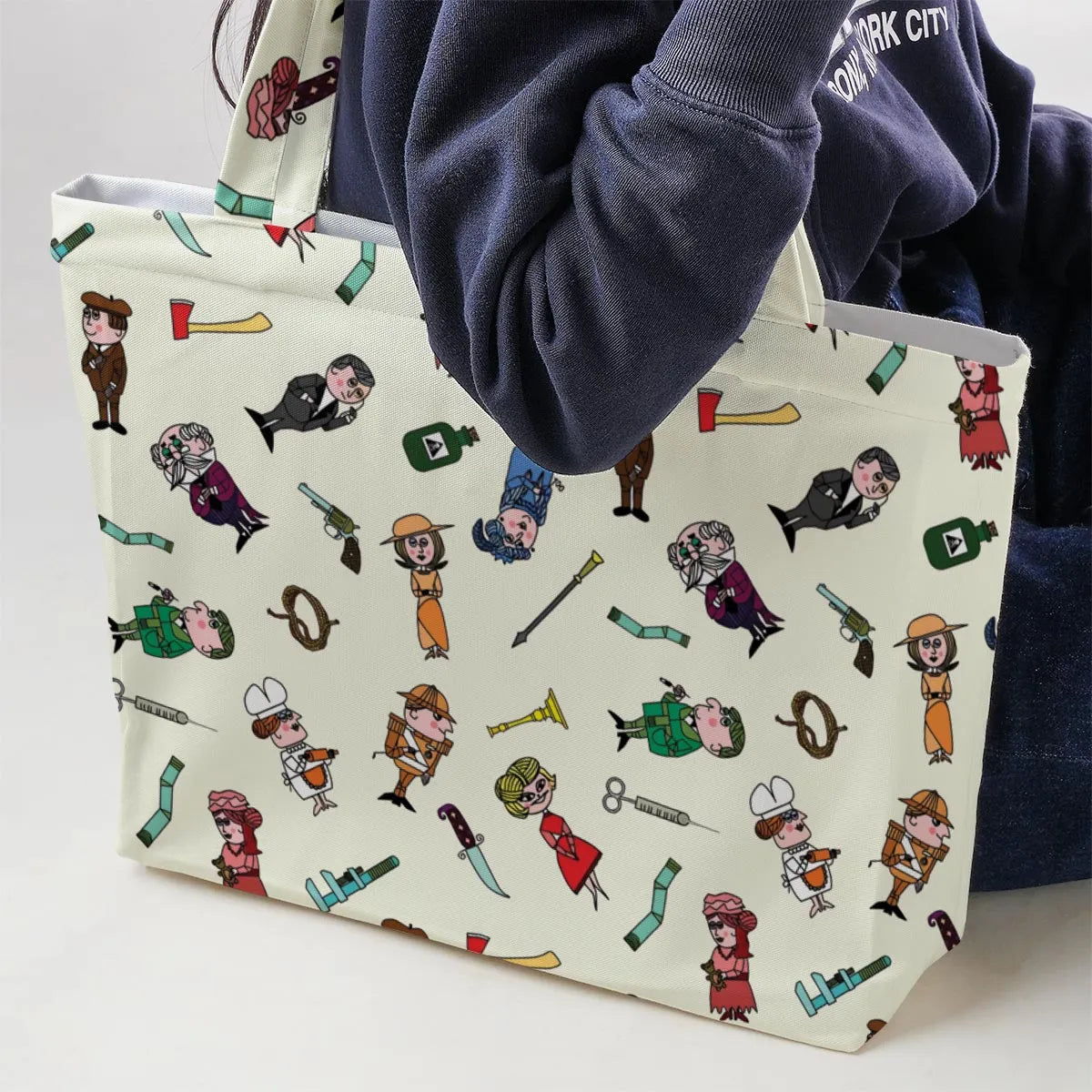 Clue Board Game Characters Large Tote Bag