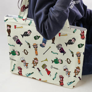 Clue Board Game Characters Large Tote Bag