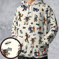 Horror Movie Pop Characters Pattern All-over Print Hoodie