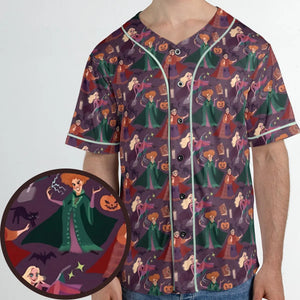Sanderson Sisters Pattern Unisex Baseball Jersey