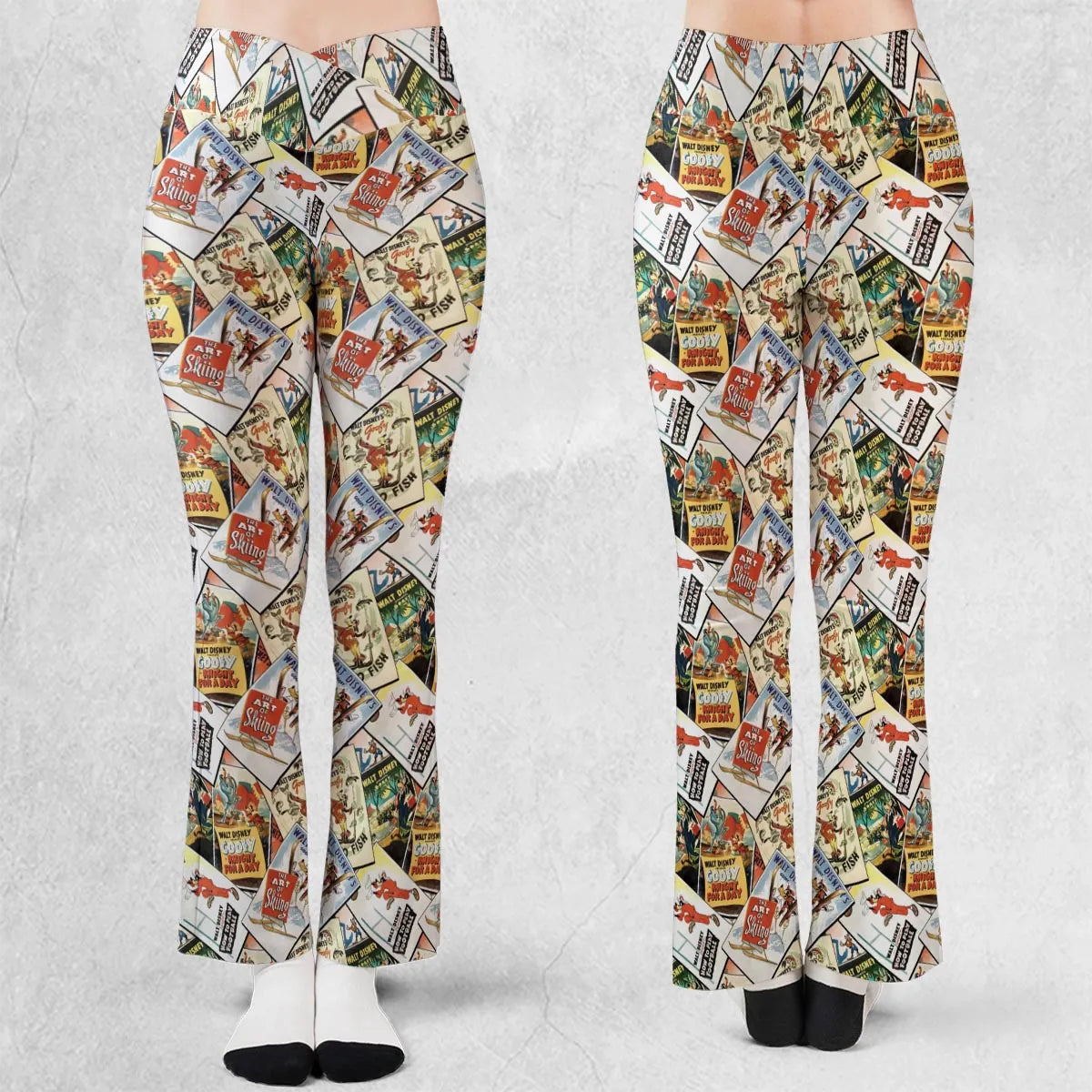 Goofy Vintage Posters Flare Leggings