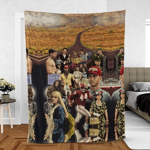 Forrest Gump's Journey Collage Fleece Blanket
