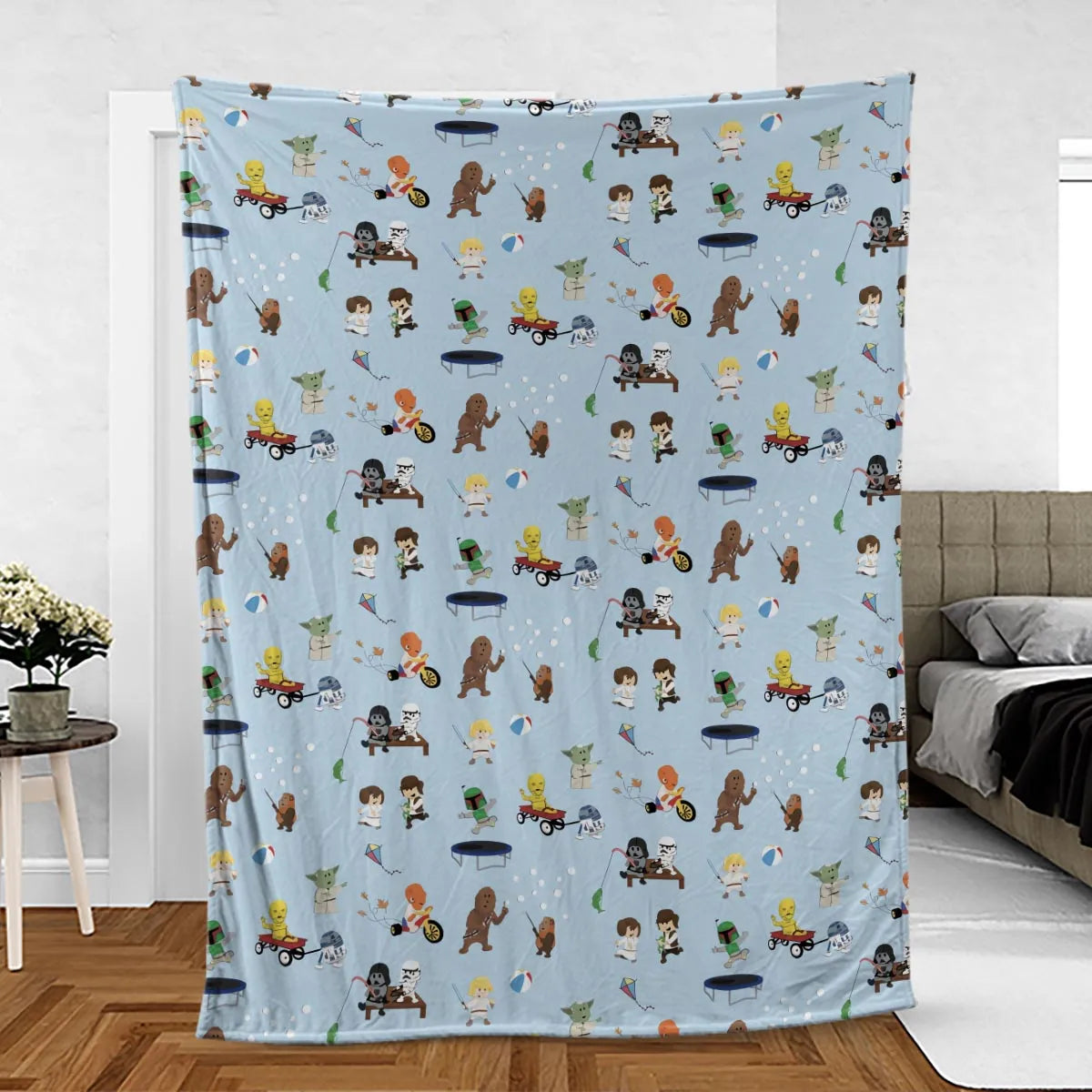 Go Fishing with Star Wars Characters Fleece Blanket