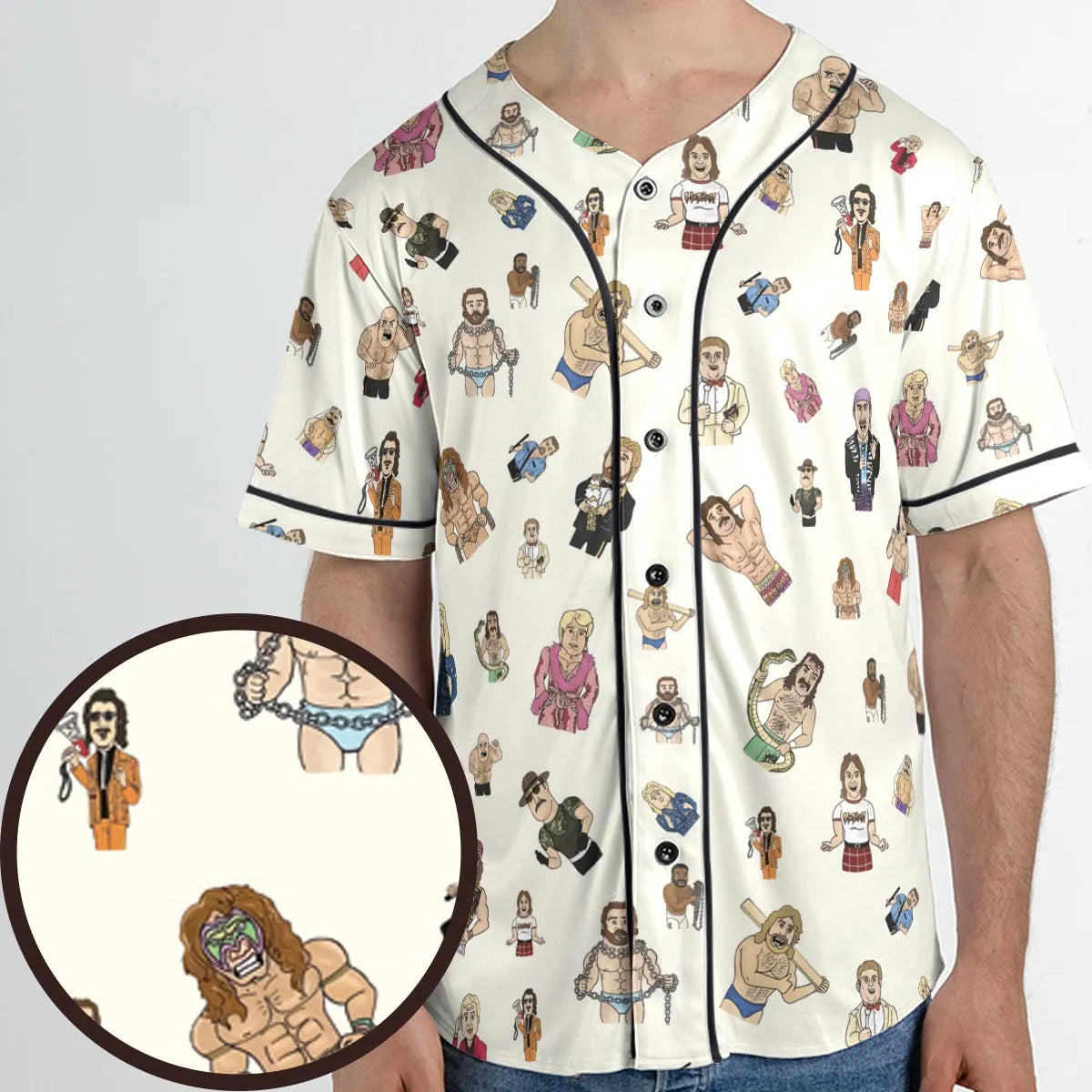 Old School Pro Wrestling Unisex Baseball Jersey