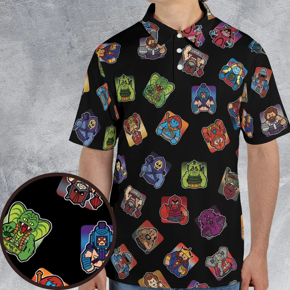Retro Hero Masters of the Universe AOP Men/Women Polo Shirt