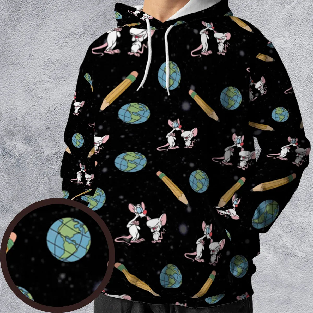 Geek Drip Pinky and The Brain All-over Print Hoodie