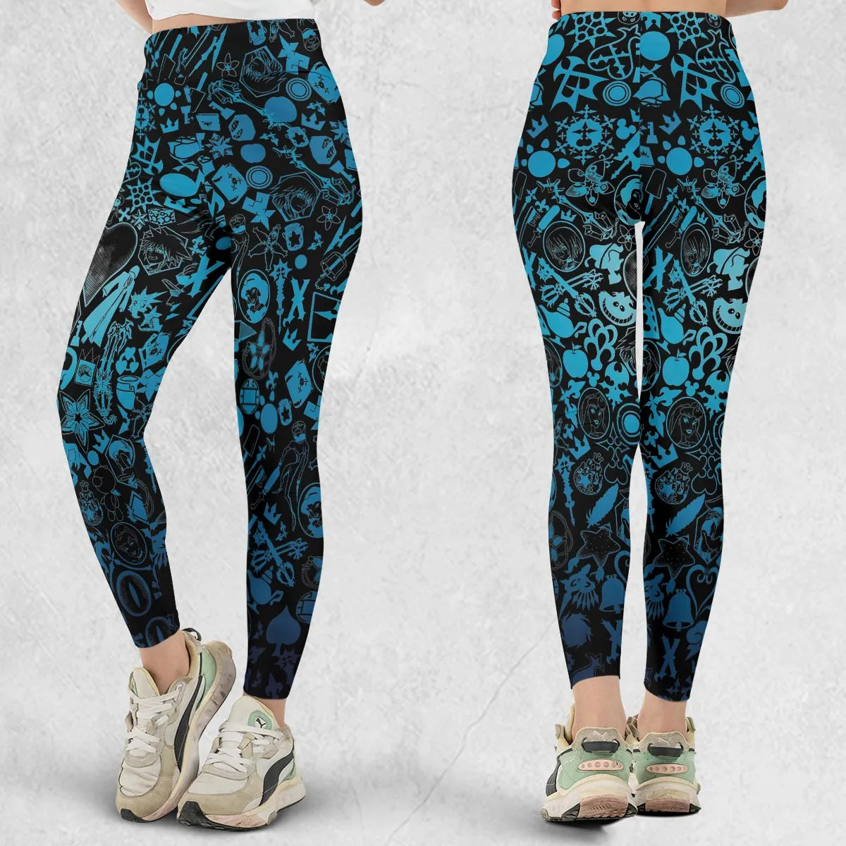Blue Key Heart Kingdom Hearts Legging