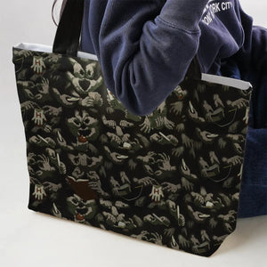 Funny Helping Hands Labyrinth Large Tote Bag