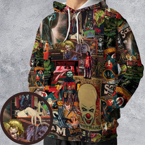 Vintage Scary All-over Print Hoodie