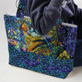 Cat Stained Glass Large Tote Bag