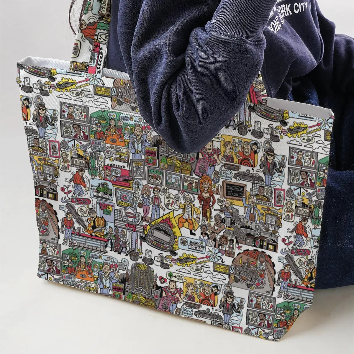 Back To Style Back To The Future Large Tote Bag