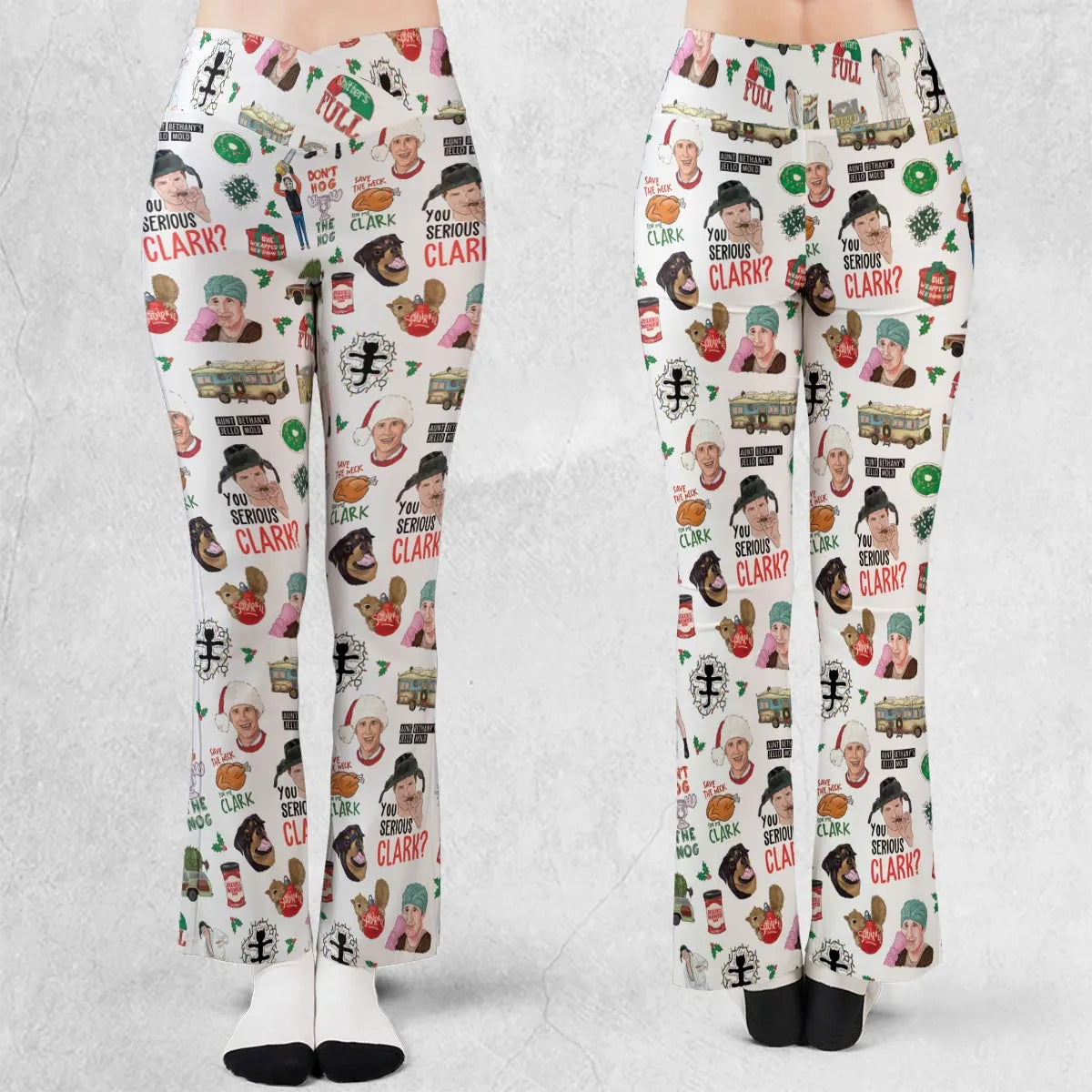 National Lampoon's Christmas Vacation Pattern Flare Leggings