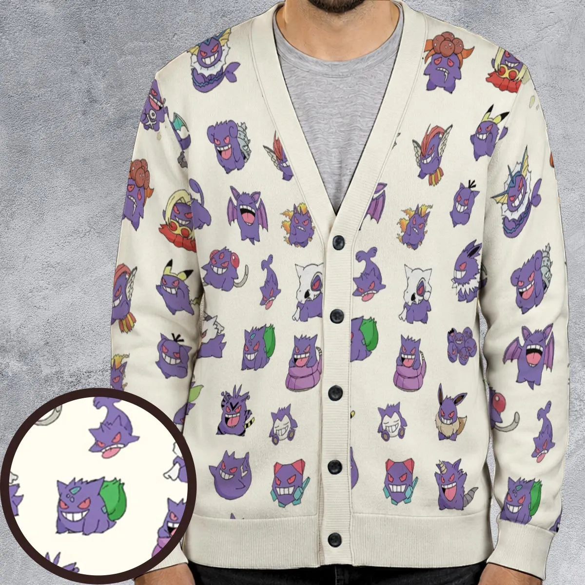 Gengar Cosplay Pokemon Cardigan