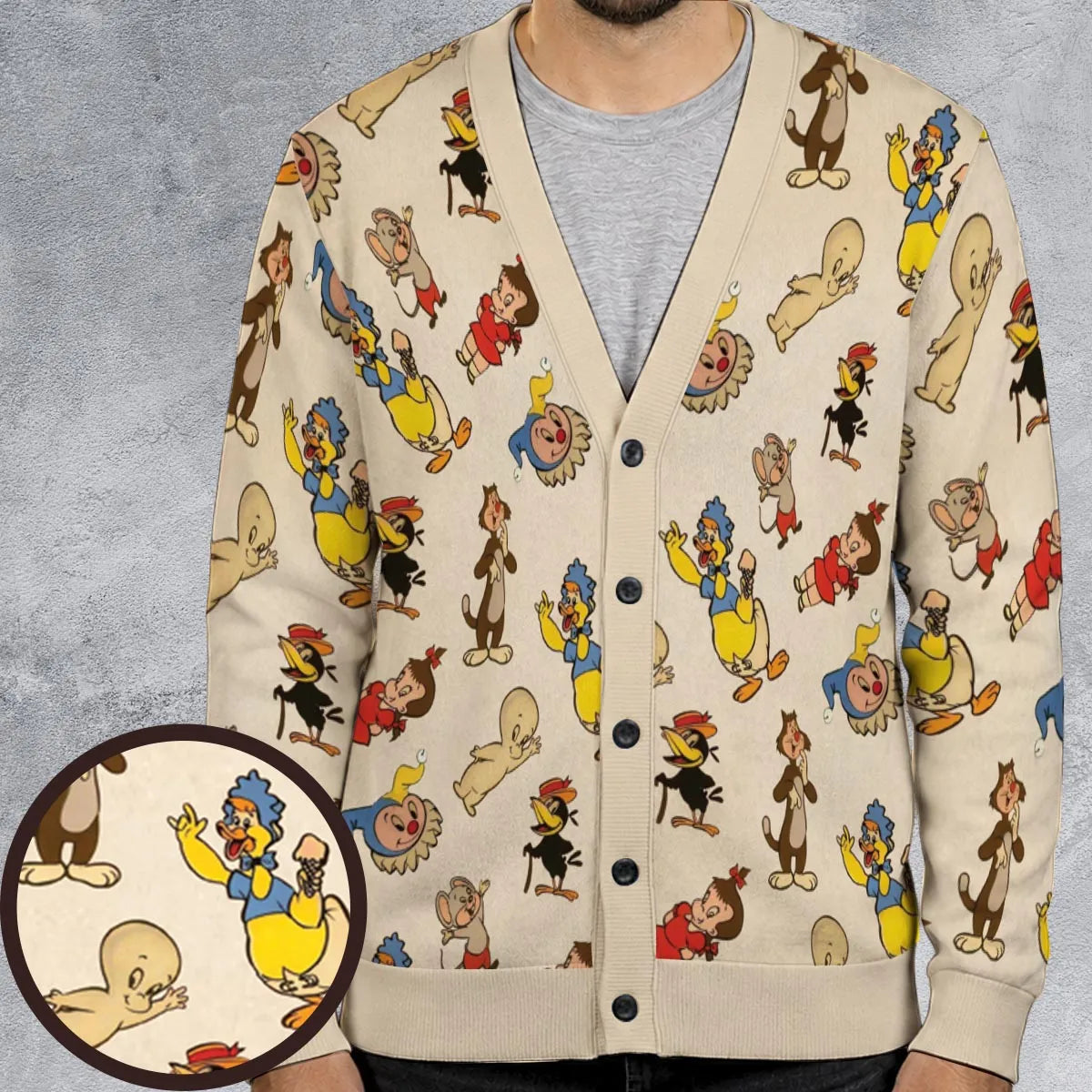 Harvey TV Stars Cartoon Characters Cardigan