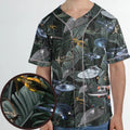 Star Trek Spaceship Pattern Unisex Baseball Jersey