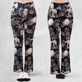 Floral Wars Dark Side Star Wars Pattern Flare Leggings