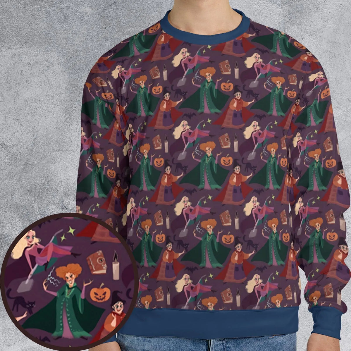 Sanderson Sisters Pattern All-over Print Sweatshirt