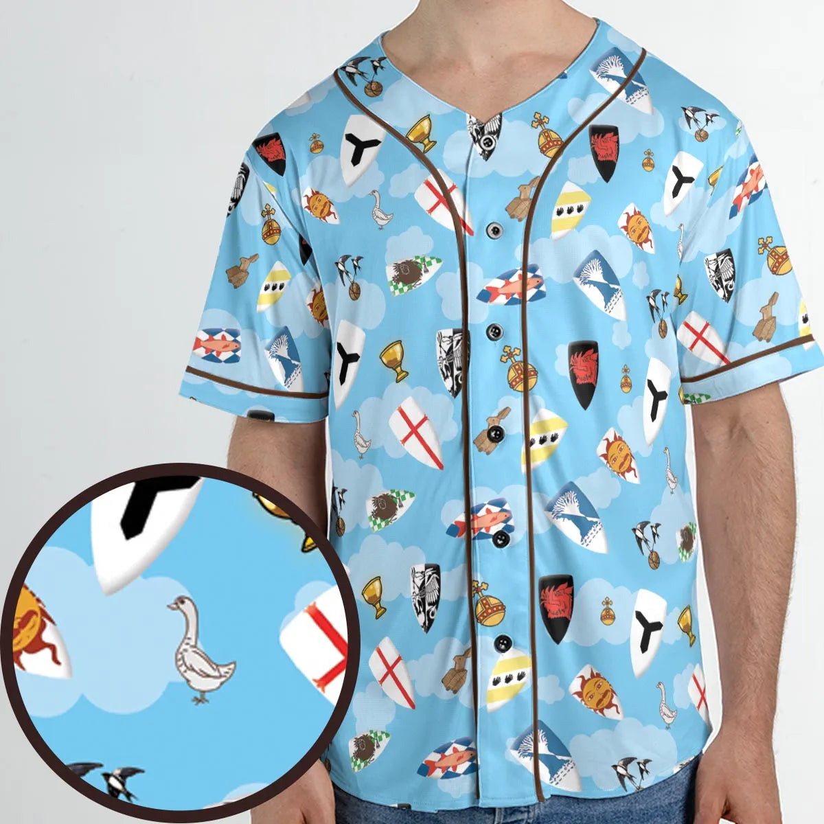 Coat Of Arms Monty Python and the Holy Grail Unisex Baseball Jersey