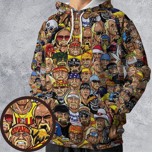 Classic Wrestlers All-over Print Hoodie