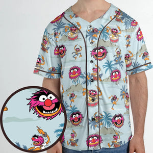 Animal The Muppet Show Drum Tropical Unisex Baseball Jersey
