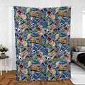 Hot Wheels Monster Trucks Logos Fleece Blanket