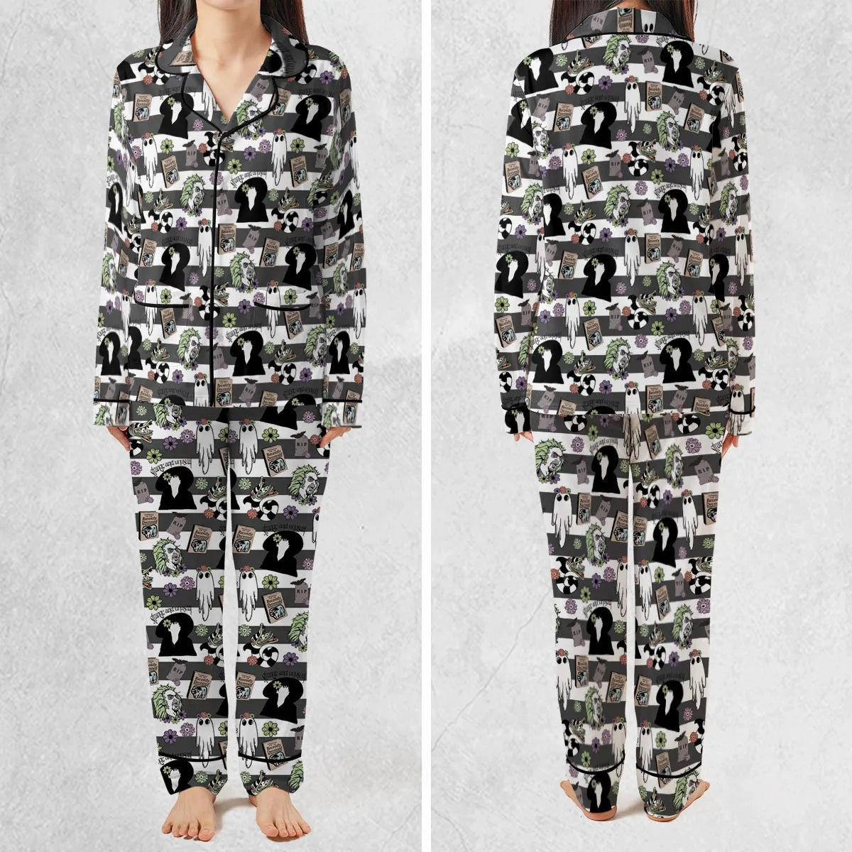 It's Showtime Halloween Beetlejuice Pajamas Set