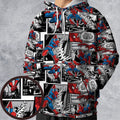 Spider Man Comic Pattern All-over Print Hoodie