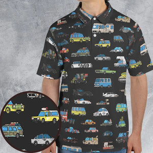 Movie Cars Pattern AOP Men/Women Polo Shirt