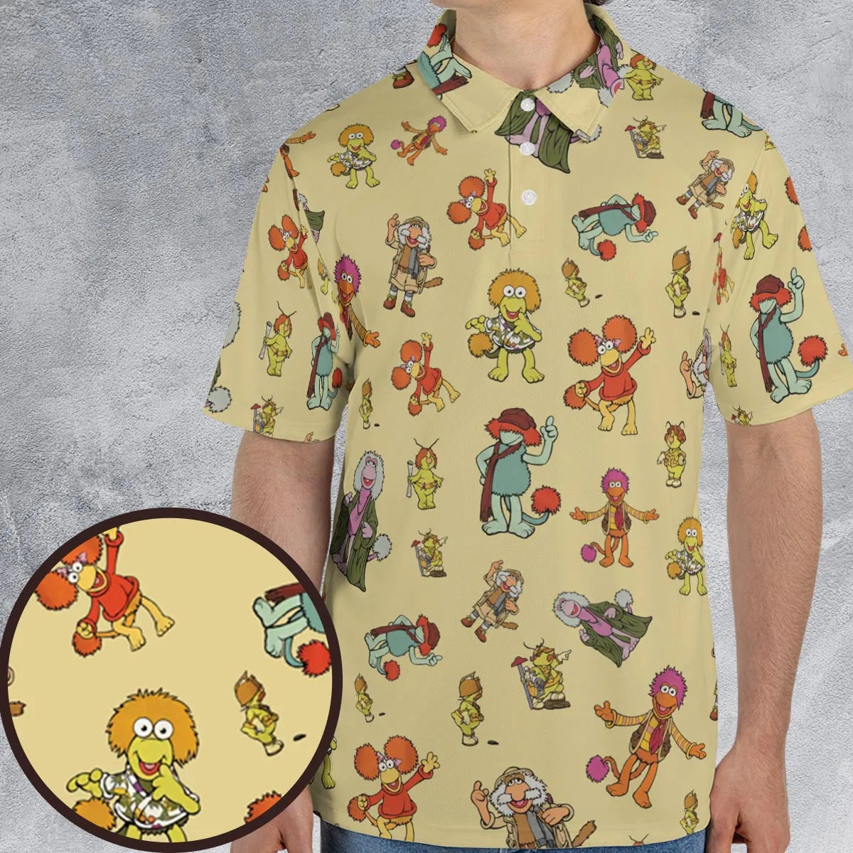 Fraggle Rock Characters AOP Men/Women Polo Shirt