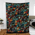 Marvelous Chibi Characters Pattern Fleece Blanket