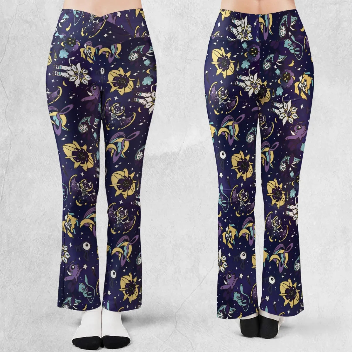 Galaxy Mew Psychic Type Pokemon Flare Leggings
